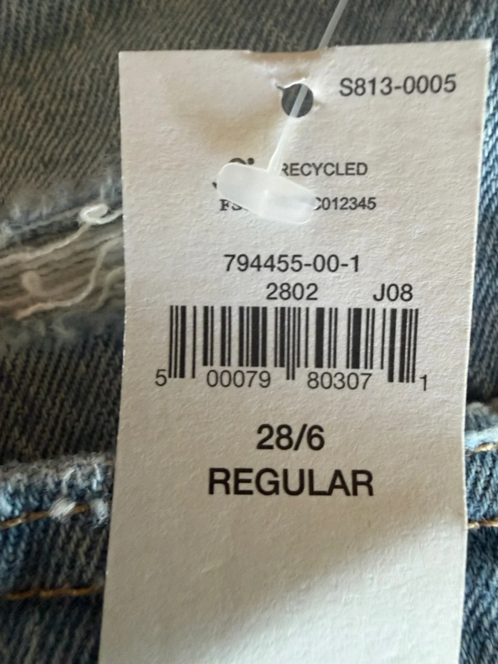 GAP Light Blue Cheeky Midi High-Rise Denim Shorts - Picture 4 of 4